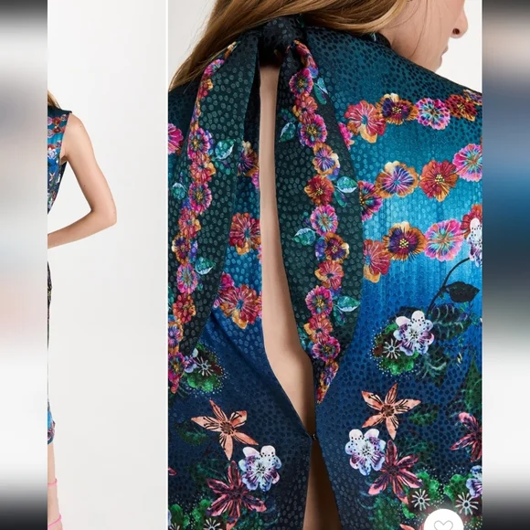 Saloni Sakura Fleur Midi Dress - Picture 5 of 11